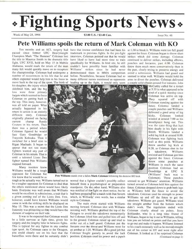05/98 Fighting Sports News